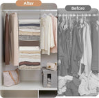 STORAGE MANIAC 2-Shelf Hanging Closet Organizer, Cloth Hanging Closet Shelf - Image 3