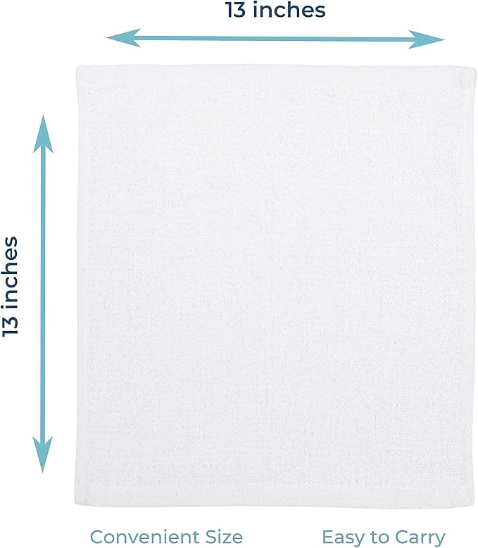 Looperry White Terry Cloth Rags 13"x13" Inches Commercial Grade Dish Cloth - Image 6