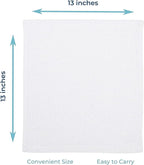 Looperry White Terry Cloth Rags 13"x13" Inches Commercial Grade Dish Cloth - Image 4