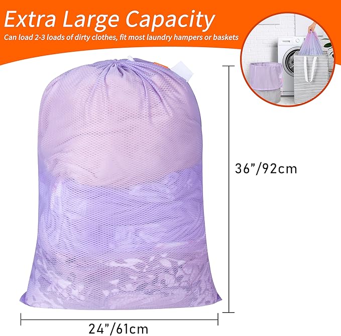 Polecasa Heavy Duty Diamond Large Mesh Laundry Bag - Image 3
