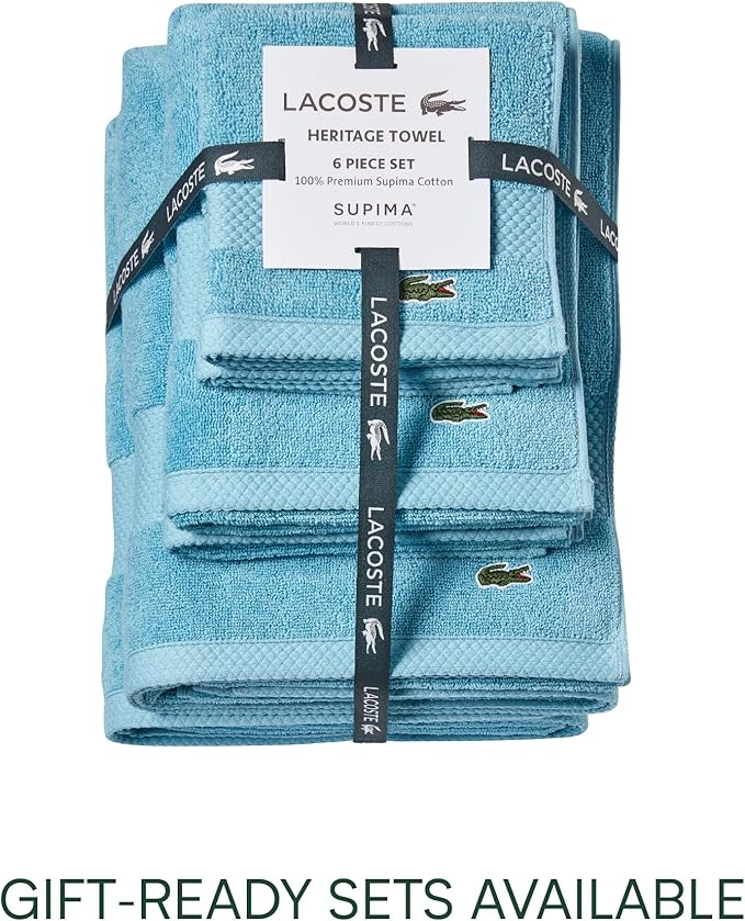 Lacoste Heritage 100% Supima Cotton Tub Mat, Premium Super Soft Bath Towel - Image 5