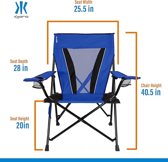 Kijaro XXL Dual Lock Portable Camping Chair - Supports Up to 400lbs - Enjoy The Outdoors in a Versatile Folding Sports & Outdoor Chair - Image 3