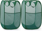 2 Pack Durable Collapsible Laundry Baskets by Bemkoo