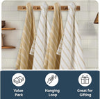 LANE LINEN Kitchen Towels Set of 4-18”x28” Absorbent Cotton Dish Towels - Image 7