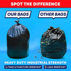 Veska 55-60 Gallon Trash Bags Heavy Duty 50-60 Gallon Large Black Garbage Bags - Image 4