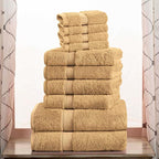 Superior Egyptian Cotton Solid Towel Set, Washcloths 13” x 13”, Hand Towels 20” by SUPERIOR