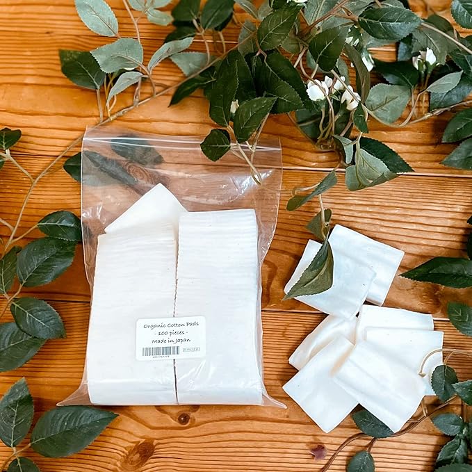 Japanese Organic Cotton Pads 100 Pieces 100% Organic Unbleached - Image 5