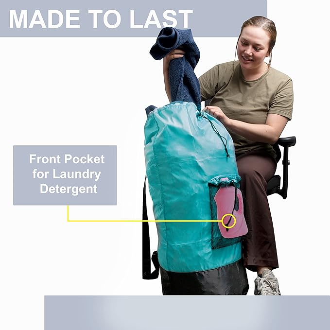 Turquoise Laundry Backpack - Image 7