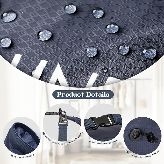 Travel Laundry Bag, Vacuum Compression Dirty Clothes Travel Bag, Waterproof - Image 6