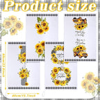 Geyoga 6 Pcs Spring Floral Kitchen Towels Flamingo Dish Hand Towels Sunflower - Image 3