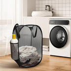The upgraded pop-up laundry basket features a breathable side pocket mesh design - Image 6
