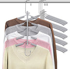 Clothes Hangers Space Saving Shirt Organizer, Non Slip Multi Shirt Hangers by Lomrsiul