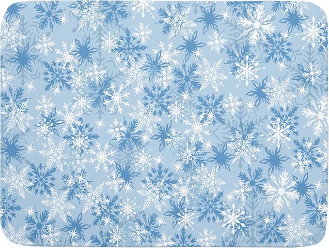 Winter Snowflake Dish Drying Mat by Kawani