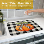 Fall Thanksgiving Pumpkin Dish Drying Mat - Image 7