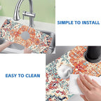 Oriental Turkish Carpet Pattern Red Dish Drying Mat - Image 5