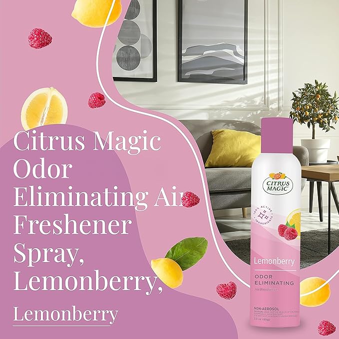 Citrus Magic Odor Eliminating Air Freshener Spray, Lemonberry - Image 3