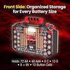 Battery Daddy Storage & Organizer Case w/Light and Tester, Stores & Protects - Image 3