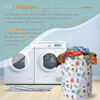 Cute Bee Floral Flowers Laundry Basket Foldable - Image 6