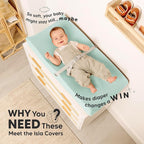 2-Pack Baby Changing Pad Cover for Girl, Boy - Image 2