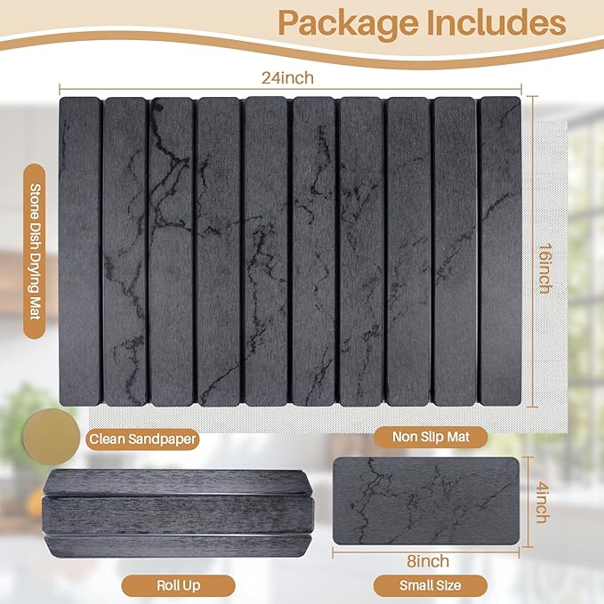 2 PCS Quick Dry Stone Dishes Mats - Image 8