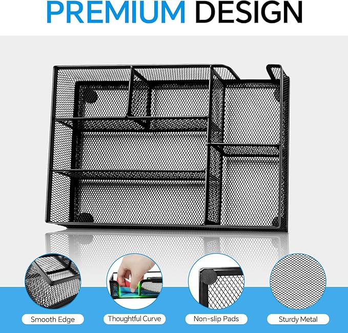Desk Drawer Organizer, Office Drawer Divider Organizer Tray - Image 3