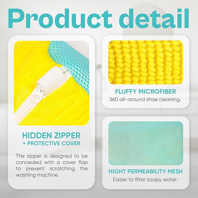 Shoe Washing Machine Bag – 2 Pack Mesh Laundry Bags - Image 4