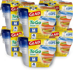 GladWare To Go Lunch Food Storage Containers | Easy to Use Glad Food Storage by GladTrashFoodStorage