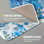 Winter Blue Gnome Dish Drying Mat - Image 3