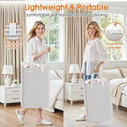 3 Pack Laundry Basket, Waterproof & Freestanding Large Laundry Hamper, - Image 6