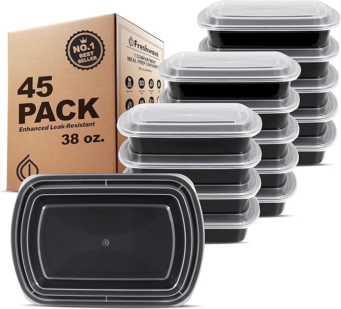 Freshware Meal Prep Containers 1 Compartment by Freshware