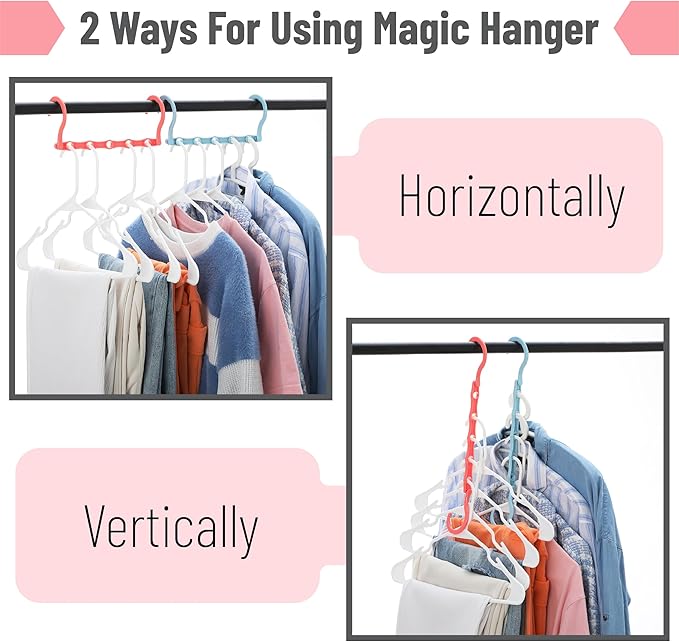 Mr. Pen- Space Saving Hangers for Clothes, Playful Pop Colors, Plastic Multi - Image 4