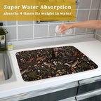 Black Mushrooms Butterfly Dish Drying Pad 18 x 24 Inch - Image 7