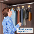 Belt Hanger, Belt Organizer for Closet, Rotatable Tie Rack, Belt Holder - Image 5
