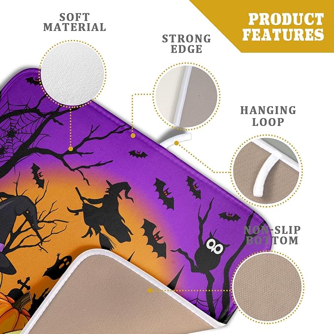 Happy Halloween Pumpkin Dish Drying Mat - Image 4