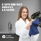 White Classic Navy Hand Towels for Bathroom Cotton Hand Towel Bulk for Gym - Image 7