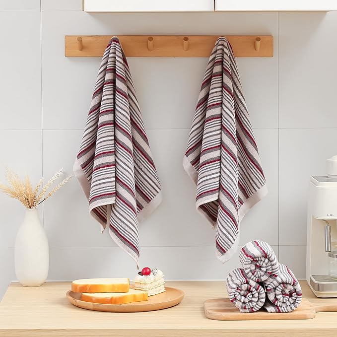 SALAS Kitchen Dish Towels for Drying Dishes, Large Cotton Kitchen Towels - Image 7