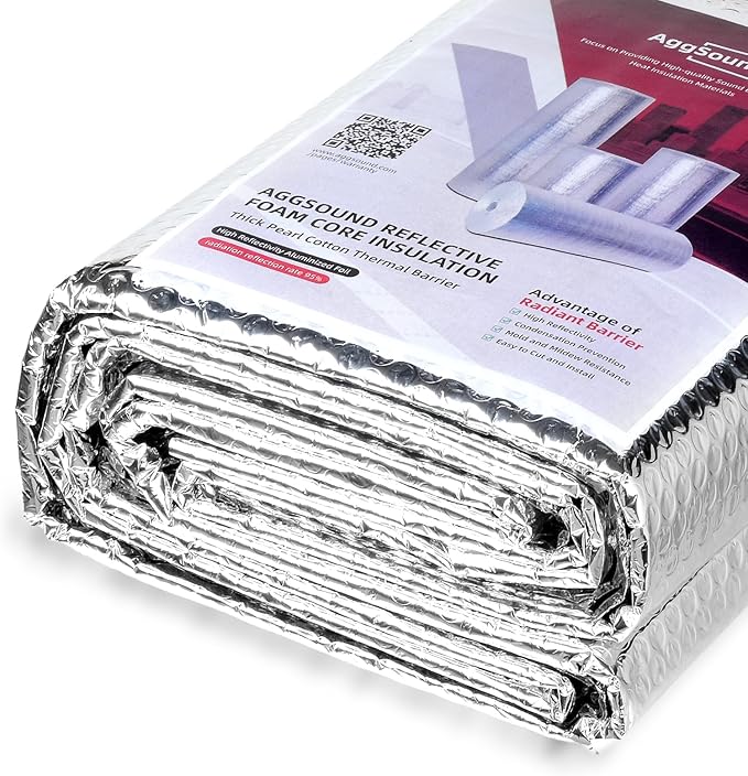 Reflective Insulation Aluminum Foil Sheets 47.2 in X 15 FT, Bubble Wrap by WelcometoAggSound