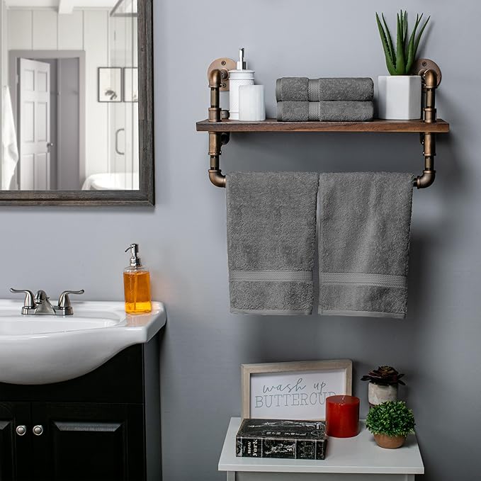 SUPERIOR Egyptian Cotton Pile Hand Towel Set of 4, Ultra Soft Luxury Towels - Image 5