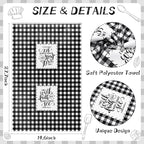 R HORSE 5Pcs Religious Christian Kitchen Dish Towel Black and White Check - Image 2