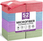 Microfiber Cleaning Cloth, 52 Pack Assorted Color Cleaning Rags by Unknown
