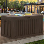 YITAHOME 90 Gallon Large Deck Box with Side Handles, Outdoor Double-Wall Storage for Patio Furniture Cushions, Garden Pool Accessories, Waterproof & Lockable - Image 6