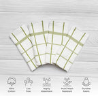 100% Cotton Terry Dish Towels, 4 Pack Checks, 16 x26 Inches, Super Soft and - Image 2