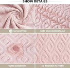 Artoid Mode 2 Pcs Pink 3D Diamond Grid Jacquard Hand Towels - Image 7
