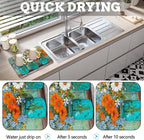 MCALK Floral Vases Dish Drying Mat - Image 2