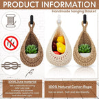 Honeydak Boho Decor Hanging Wall Baskets - Image 4