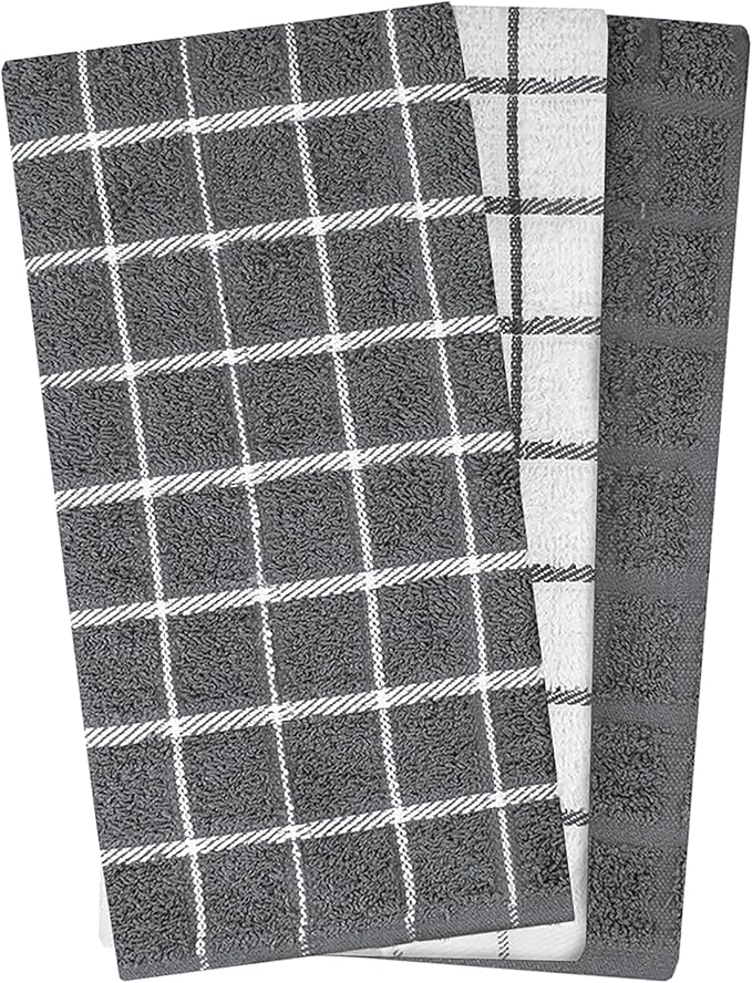 Ritz Premium 100% Cotton Terry Check Kitchen Dish Towels - Image 2
