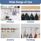 Titanker Black Shower Curtain Hooks Rings, Rust-Resistant Metal Double Glide - Image 5