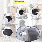 Collapsible Laundry Basket, 90L Foldable Pop Up Laundry Hamper - Image 7