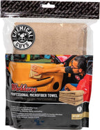Chemical Guys MIC34403 Workhorse Professional Microfiber Towel, Tan 16" x 16" - Image 2