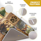 Bear Deer Fox Dish Drying Mat Rustic Cabin Lodge Dish Drainer Mats 18x24 Inch - Image 4